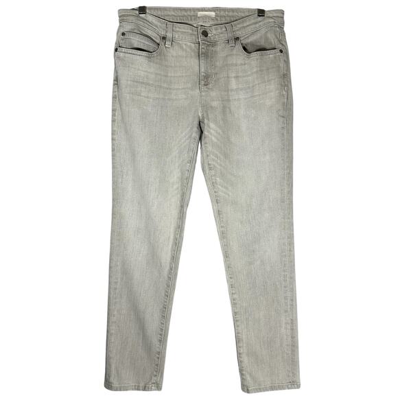 Eileen Fisher Sz 31x28 Gray Wash Organic Cotton Stretch Skinny Jeans Sustainable - Picture 1 of 9